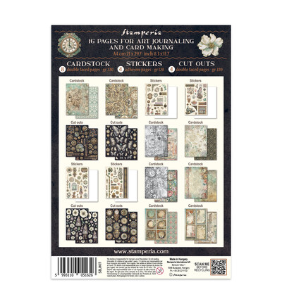 SBJK17 - Stamperia - Stamperia Art Junk Journal – Gardens of Time - Junk journal - Detail 1 SBJK17 - Stamperia - Stamperia Art Junk Journal – Gardens of Time - Junk journal - Detail 1