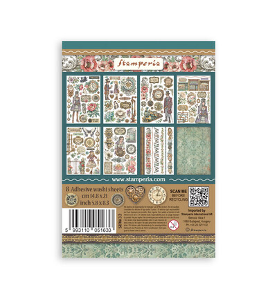 SBW32 - Stamperia - Stamperia Washi Pad – Gardens of Time - Washi Pad - Detail 1 SBW32 - Stamperia - Stamperia Washi Pad – Gardens of Time - Washi Pad - Detail 1