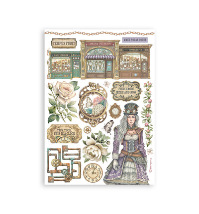 SBW32 - Stamperia - Stamperia Washi Pad – Gardens of Time - Washi Pad - Detail 5 SBW32 - Stamperia - Stamperia Washi Pad – Gardens of Time - Washi Pad - Detail 5