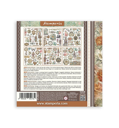 DFLRBX11 - Stamperia - Stamperia Kit Rub-On – Gardens of Time - Rub On - Detail 1