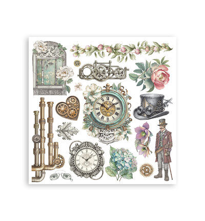 DFLRBX11 - Stamperia - Stamperia Kit Rub-On – Gardens of Time - Rub On - Detail 3