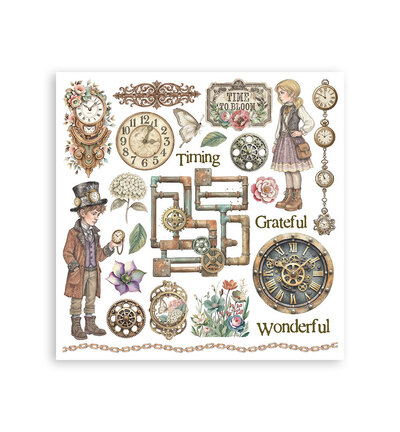 DFLRBX11 - Stamperia - Stamperia Kit Rub-On – Gardens of Time - Rub On - Detail 6