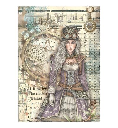 DFSA6X05 - Stamperia - Stamperia Mini Papier Riz A6 – Gardens of Time - Mini Rice Paper - Detail 6