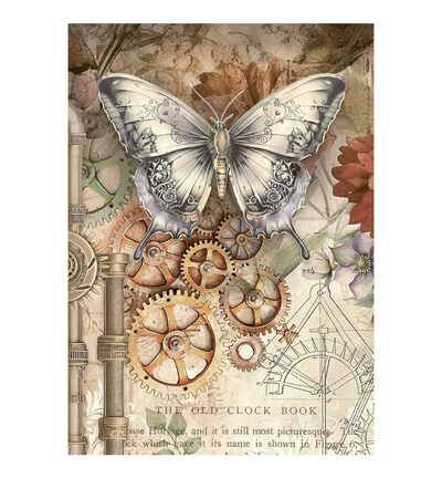 DFSA6X05 - Stamperia - Stamperia Mini Papier Riz A6 – Gardens of Time - Mini Rice Paper - Detail 7