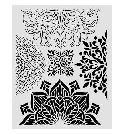 KSTD204 - Stamperia - Stamperia Pochoir 20 x 25 cm – Gardens of Time Half Friezes - Stencil - CM 20 x 25 - Detail 1 KSTD204 - Stamperia - Stamperia Pochoir 20 x 25 cm – Gardens of Time Half Friezes - Stencil - CM 20 x 25 - Detail 1