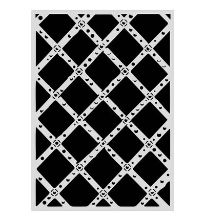 KSTDA3011 - Stamperia - Stamperia Pochoir A3 – Diamond Grid Pattern - Stencil - CM 20 x 25 - Detail 1