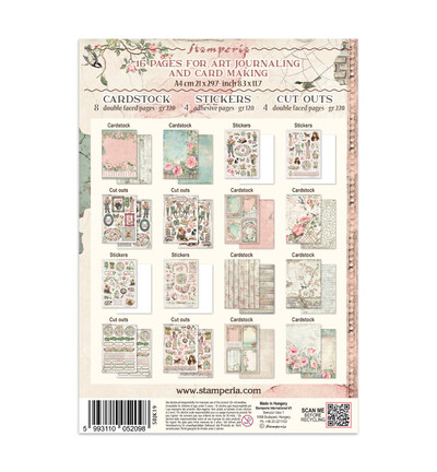 SBJK19 - Stamperia - Stamperia Art Junk Journal – House of Roses - Junk journal - Detail 1