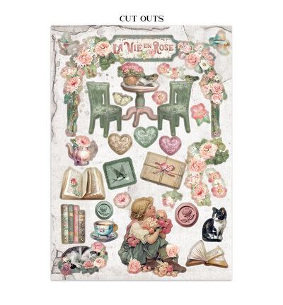 SBJK19 - Stamperia - Stamperia Art Junk Journal – House of Roses - Junk journal - Detail 29