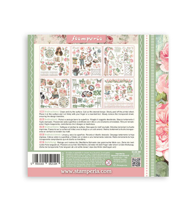 DFLRBX13 - Stamperia - Stamperia Kit Rub-On – House of Roses - Rub On - Detail 1