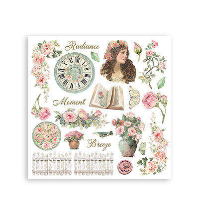 DFLRBX13 - Stamperia - Stamperia Kit Rub-On – House of Roses - Rub On - Detail 2