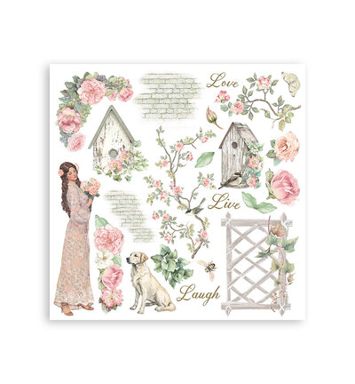 DFLRBX13 - Stamperia - Stamperia Kit Rub-On – House of Roses - Rub On - Detail 4