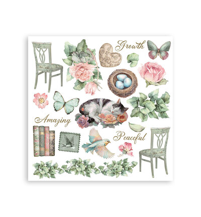 DFLRBX13 - Stamperia - Stamperia Kit Rub-On – House of Roses - Rub On - Detail 6