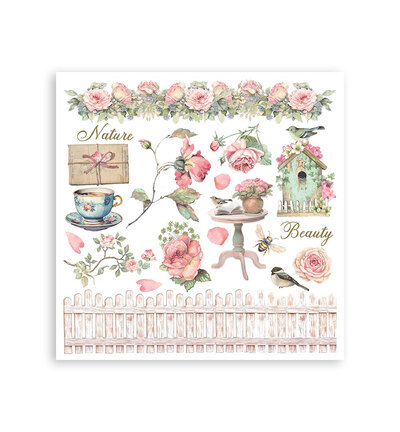 DFLRBX13 - Stamperia - Stamperia Kit Rub-On – House of Roses - Rub On - Detail 7