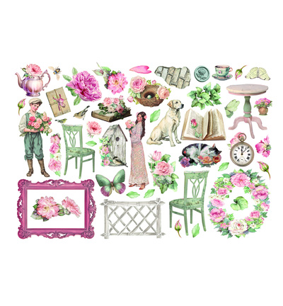 DFLCT80 - Stamperia - Stamperia Éphéméra Décoratif – House of Roses - Ephemera & Die Cut - Detail 1 DFLCT80 - Stamperia - Stamperia Éphéméra Décoratif – House of Roses - Ephemera & Die Cut - Detail 1