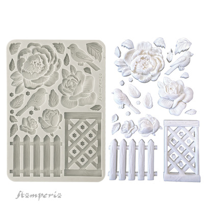 KACMA559 - Stamperia - Stamperia Moule en Silicone A5 – House of Roses Fence - Moulds & Crafty & Decorative - Detail 1