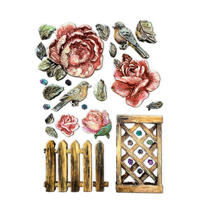 KACMA559 - Stamperia - Stamperia Moule en Silicone A5 – House of Roses Fence - Moulds & Crafty & Decorative - Detail 2