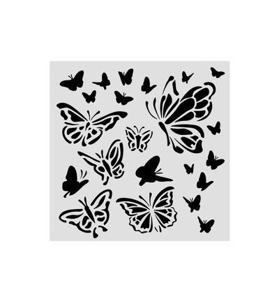 KSTDS34 - Stamperia - Stamperia Pochoir Épais 12 x 12 cm – House of Roses Papillon - Stencils - Detail 1