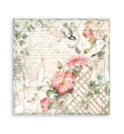 SBBXLB23 - Stamperia - Stamperia Grand Bloc Papier Simple Face – House of Roses - Maxi & Small Pads - Detail 2 SBBXLB23 - Stamperia - Stamperia Grand Bloc Papier Simple Face – House of Roses - Maxi & Small Pads - Detail 2