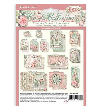 SBCARD04 - Stamperia - Stamperia Collection Cartes – House of Roses - Rice Paper A4 & Cards - Detail 1