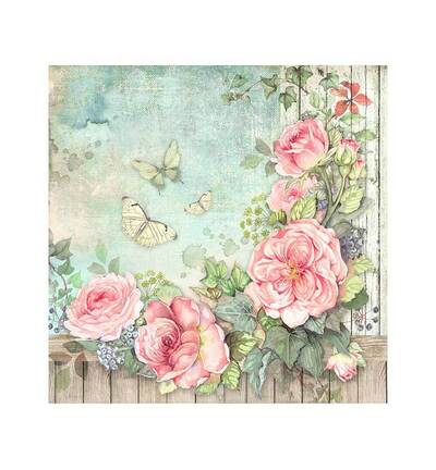 SBPLT44 - Stamperia - Stamperia Pack Tissu – House of Roses - Ephemera & Fabric - Detail 1 SBPLT44 - Stamperia - Stamperia Pack Tissu – House of Roses - Ephemera & Fabric - Detail 1