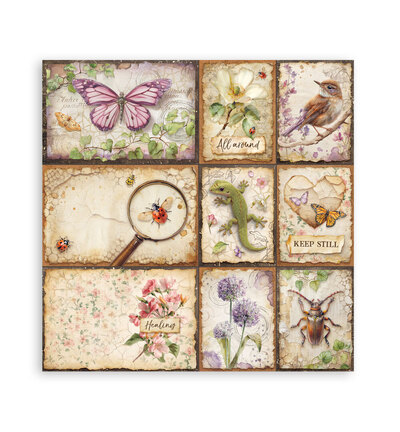 SBBSXB25 - Stamperia - Stamperia Bloc papier simple face 8x8 – All Around - Maxi & Small Pads - Detail 10