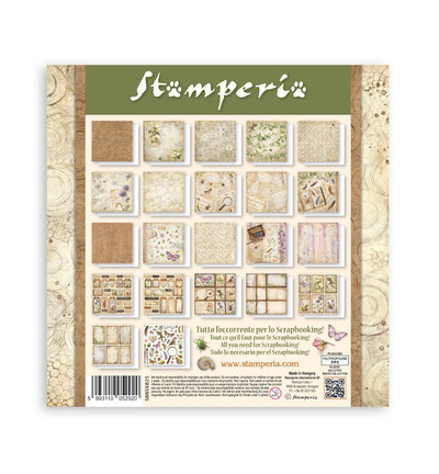 SBBSXB25 - Stamperia - Stamperia Bloc papier simple face 8x8 – All Around - Maxi & Small Pads - Detail 16