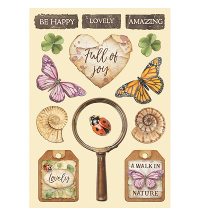 KLSP200 - Stamperia - Stamperia Formes en bois – All Around - Wooden Shapes & Clear Stamps - Detail 1