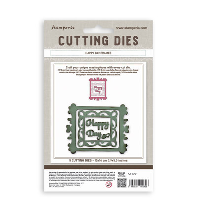 SFT22 - Stamperia - Stamperia Matrices de découpe – Happy Day Frames - Cutting Dies - Detail 2