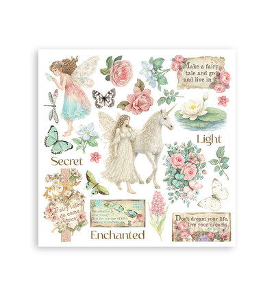 DFLRBX15 - Stamperia - Stamperia Kit Rub-On – Wonderland - Rub On Kit - Detail 1