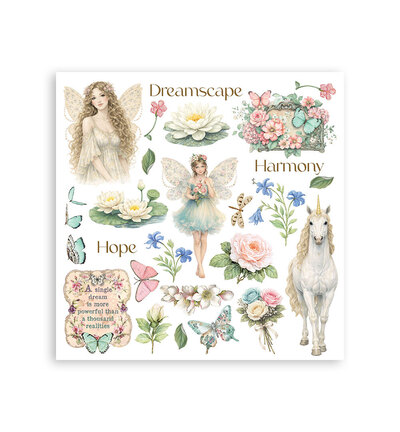DFLRBX15 - Stamperia - Stamperia Kit Rub-On – Wonderland - Rub On Kit - Detail 2