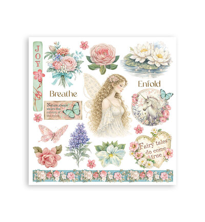 DFLRBX15 - Stamperia - Stamperia Kit Rub-On – Wonderland - Rub On Kit - Detail 6