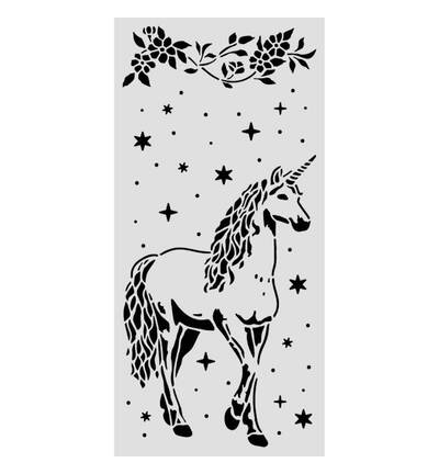 KSTDL162 - Stamperia - Stamperia Pochoir 12x25 cm – Wonderland Unicorn - Stencil - Detail 1