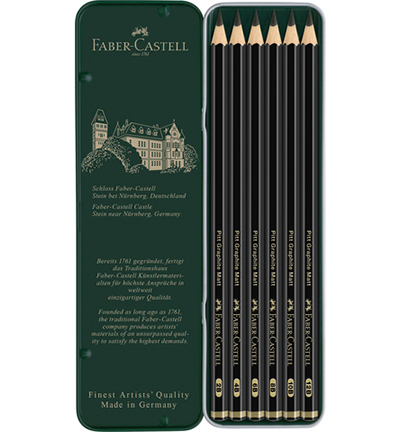 FC-115207 - Faber Castell - Crayon graphite FC Pitt Matt Etui de 6 - Crayon papier - Detail 1