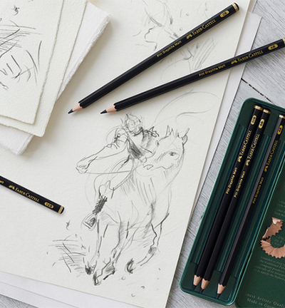 FC-115207 - Faber Castell - Crayon graphite FC Pitt Matt Etui de 6 - Crayon papier - Detail 2