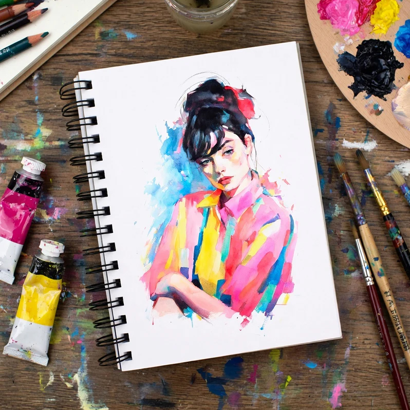 20-10003-CW300 - Cosmic Shimmer - Journal artistique personnalisable - Heavyweight A5 300 gsm - Art Journal - Detail 1