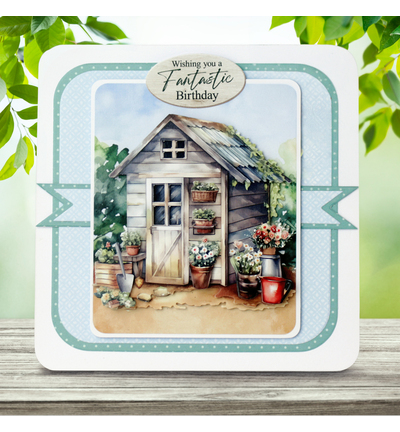 11-DCD748 - Katy Sue Designs - Decoupage pre-decoupe - Summer Shed - 3D Die Cut Decoupage - Detail 3