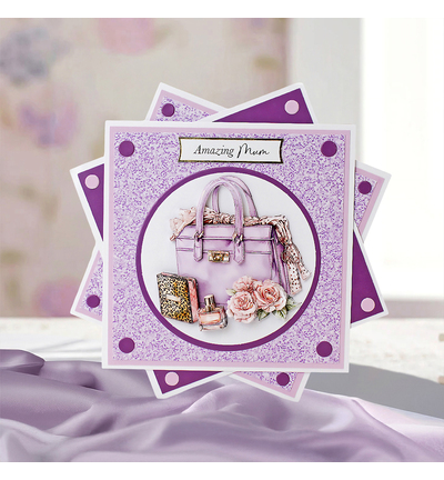 11-DCD750 - Katy Sue Designs - Decoupage 3D pre-decoupe - Lavender Luxe Glamour - 3D Die Cut Decoupage - Detail 1
