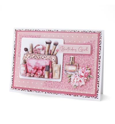 11-DCD751 - Katy Sue Designs - Decoupage 3D pre-decoupe - Blush & Bloom Beauty Bag - 3D Die Cut Decoupage - Detail 2