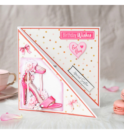 11-DCD752 - Katy Sue Designs - Decoupage 3D pre-decoupe - Stilettos in Bloom - 3D Die Cut Decoupage - Detail 2