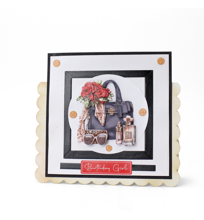 11-DCD753 - Katy Sue Designs - Decoupage 3D pre-decoupe - Scarlet Chic - 3D Die Cut Decoupage - Detail 1