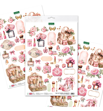 12-DCE021RC - Katy Sue Designs - Embellissements - Rose Couture - 3D Die Cut Decoupage - Detail 1