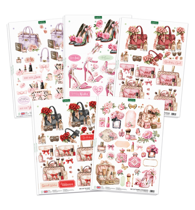 11-DCDRCO10 - Katy Sue Designs - Collection de decoupages et embellissements - Rose Couture - 3D Die Cut Decoupage - Detail 1