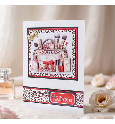 11-DCDRCO10 - Katy Sue Designs - Collection de decoupages et embellissements - Rose Couture - 3D Die Cut Decoupage - Detail 5