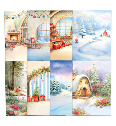 02-10074CGN - Katy Sue Designs - Papiers inserts - Christmas Gnomes Scene Stash - Santa Scenes - Detail 2
