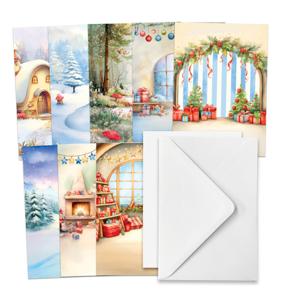 17-10105CCG - Katy Sue Designs - Kit de carterie - Cosy Christmas Gnomes - Santa Scenes - Detail 2