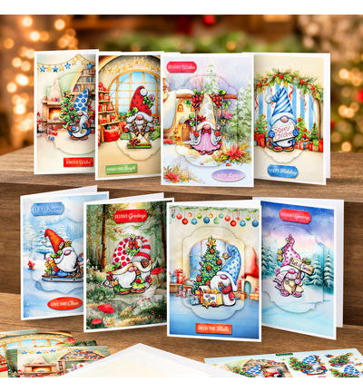 17-10105CCG - Katy Sue Designs - Kit de carterie - Cosy Christmas Gnomes - Santa Scenes - Detail 3