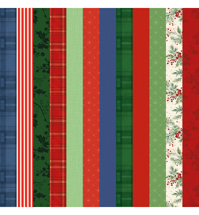 03-10072TCH - Katy Sue Designs - Cardstock imprime - Timeless Christmas - Santa Scenes - Detail 1