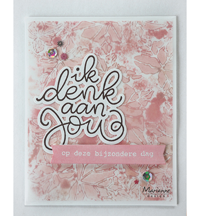 KJ1727 - Marianne Design - Karin's Ik denk aan jou - Texte - Detail 2