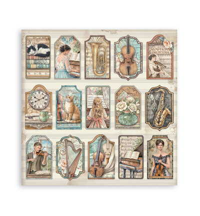 SBBL188 - Stamperia - Stamperia grand bloc scrapbooking 30,5x30,5 cm – Symphony - Scrapbooking Pad - Detail 5 SBBL188 - Stamperia - Stamperia grand bloc scrapbooking 30,5x30,5 cm – Symphony - Scrapbooking Pad - Detail 5