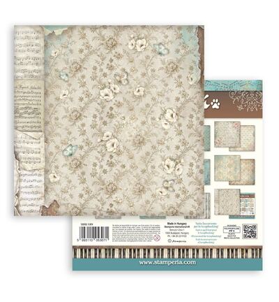 SBBL189 - Stamperia - Stamperia bloc de fonds scrapbooking 30,5x30,5 cm – Symphony - Scrapbooking Pad - Detail 8 SBBL189 - Stamperia - Stamperia bloc de fonds scrapbooking 30,5x30,5 cm – Symphony - Scrapbooking Pad - Detail 8
